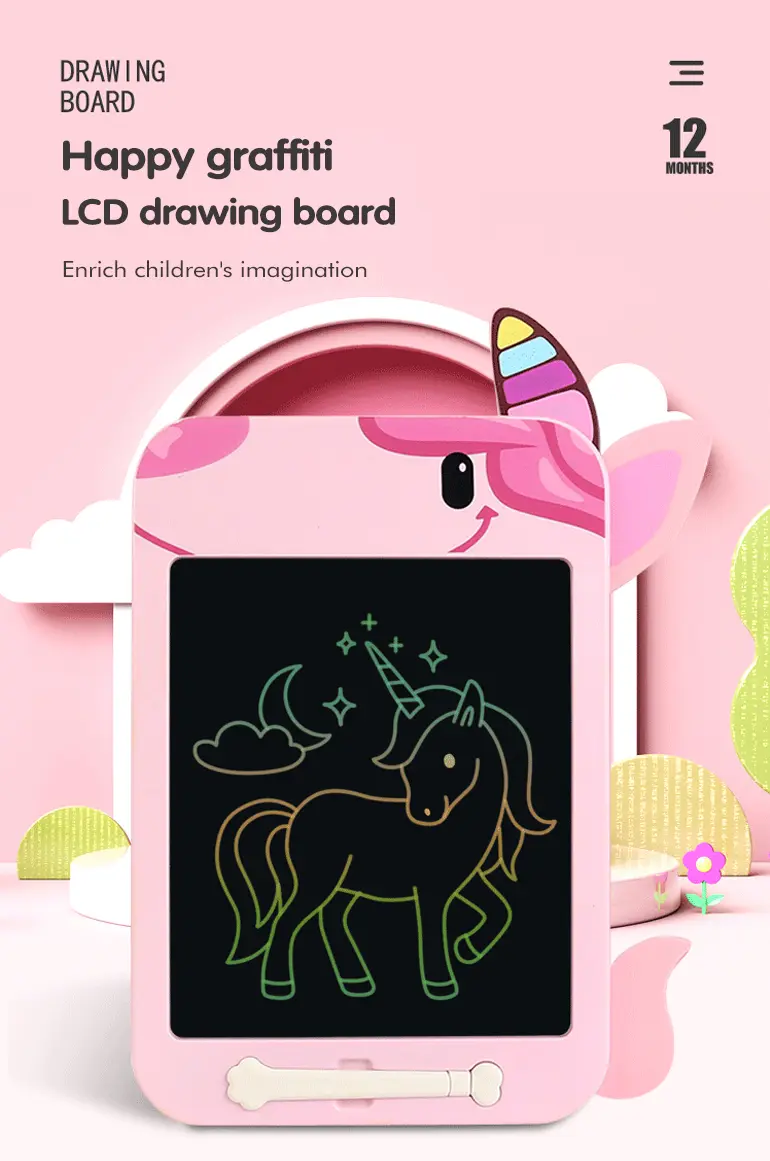 LCD Drawing Board, Writing Tablet (TB-2100675) — illustrated product details, panel 1