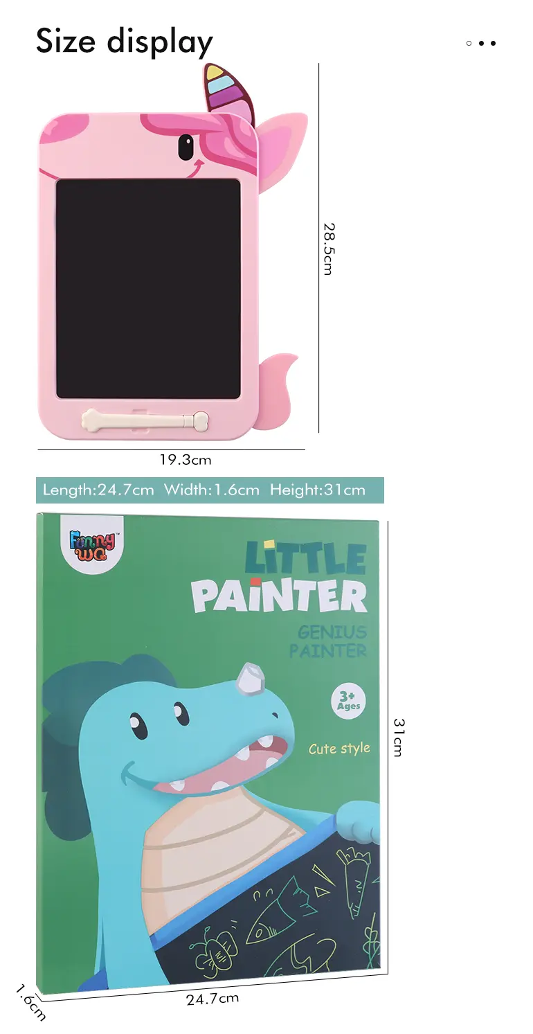 LCD Drawing Board, Writing Tablet (TB-2100675) — illustrated product details, panel 5