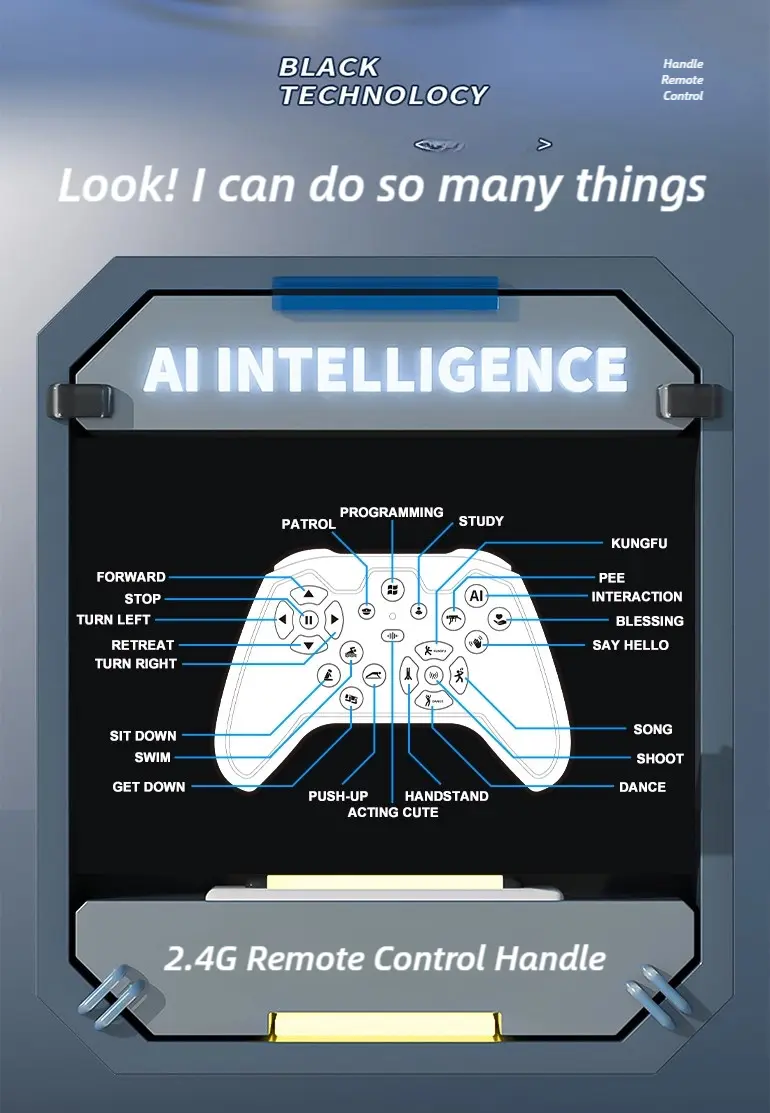 AI Intelligent Mechanical Robotic Dog Toy (TB-4974010) — illustrated product details, panel 6