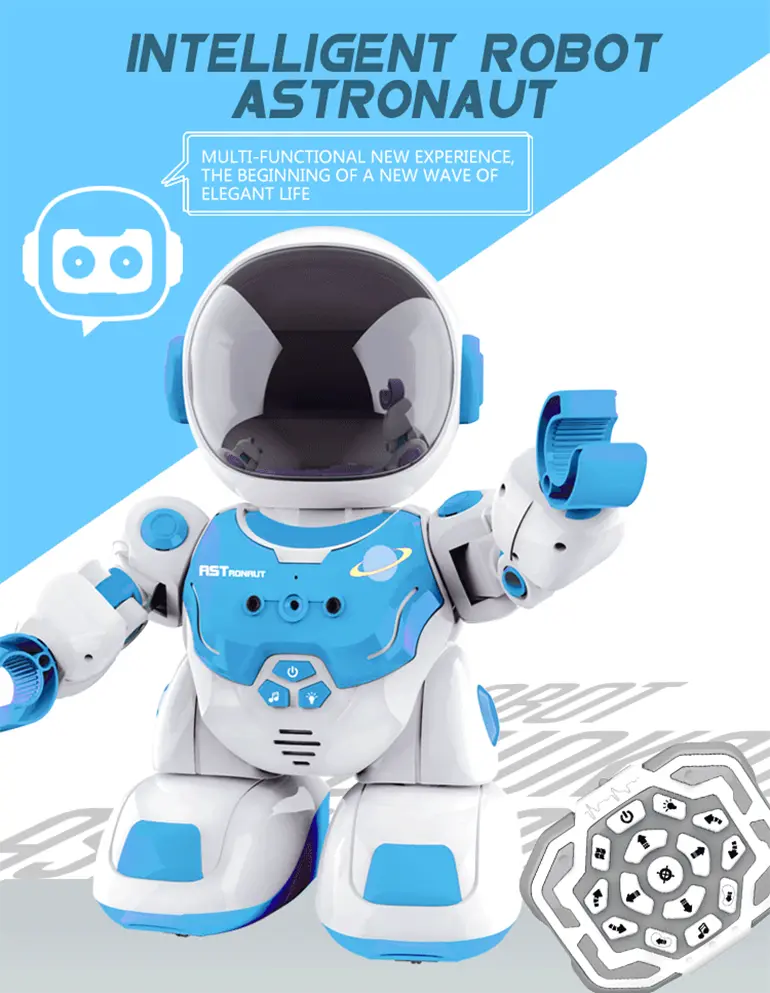 Astronaut RC Robot Toy with LED Lights & Dance (TB-2249644) — illustrated product details, panel 1