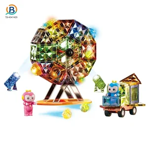 Bulk Jade-Style Magnetic Building Blocks, 87 Pieces, Lightweight
