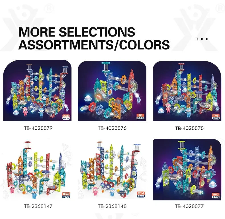 Magnetic Ball Track Brick Toy, STEM Marble Run Race Toy Manufacturer (TB-4028876) — illustrated product details, panel 2