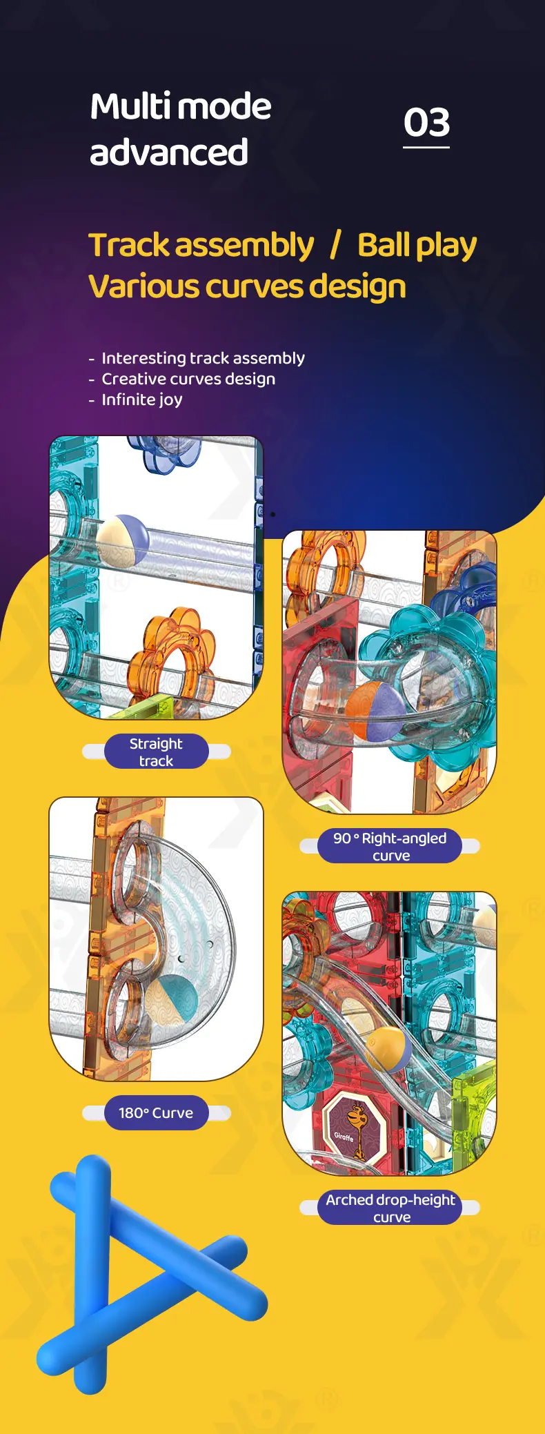 Magnetic Ball Track Brick Toy, STEM Marble Run Race Toy Manufacturer (TB-4028876) — illustrated product details, panel 6