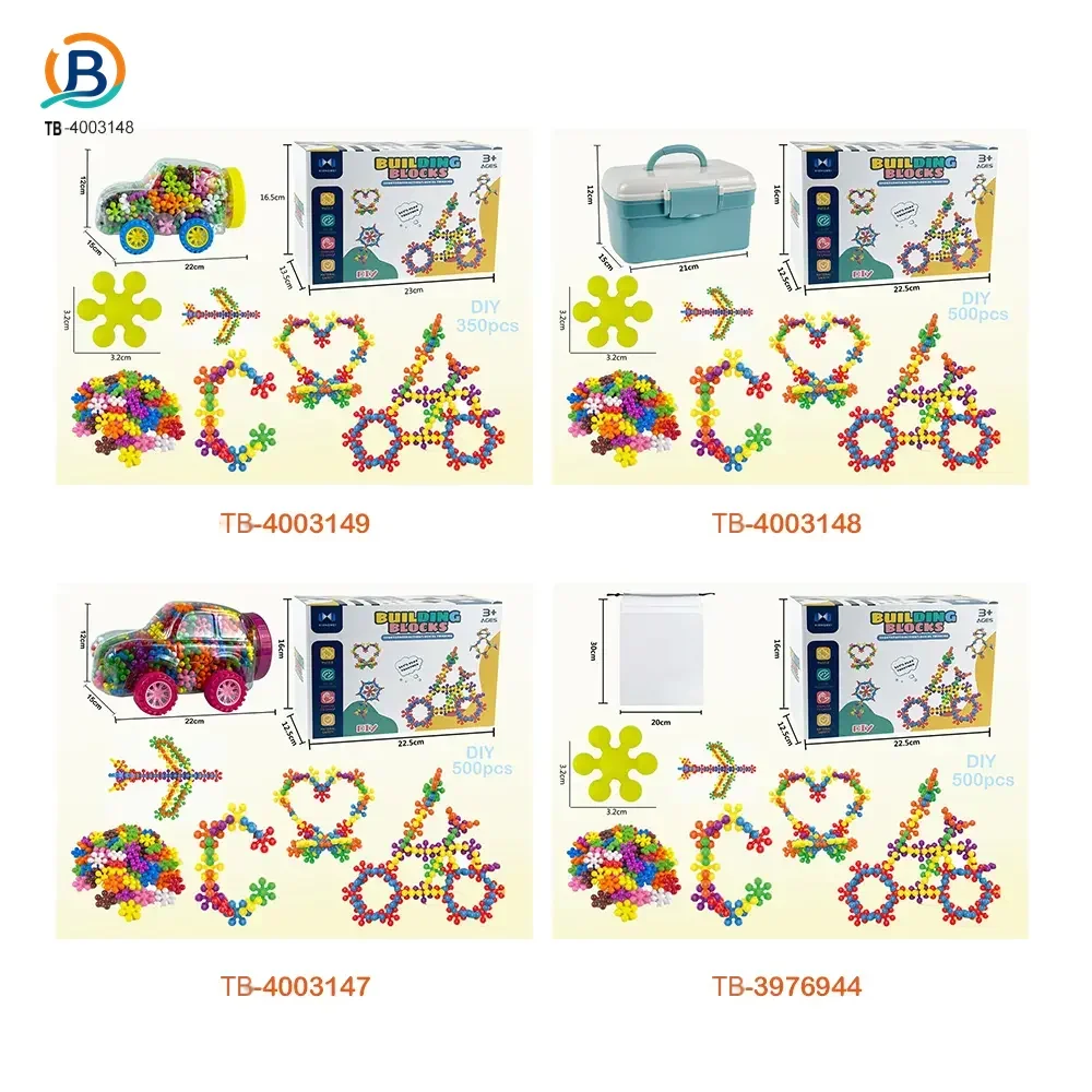 مكعبات بناء ثلاثية الأبعاد بتصميم ندفة الثلج وزهرة البرقوق (TB-4003148) — صورة المنتج 7