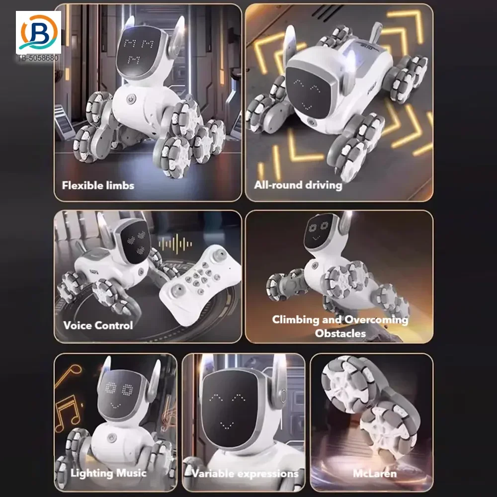 8-Wheeled Robot Dog with Voice & Stunt Features (TB-5058680) — product photograph 3