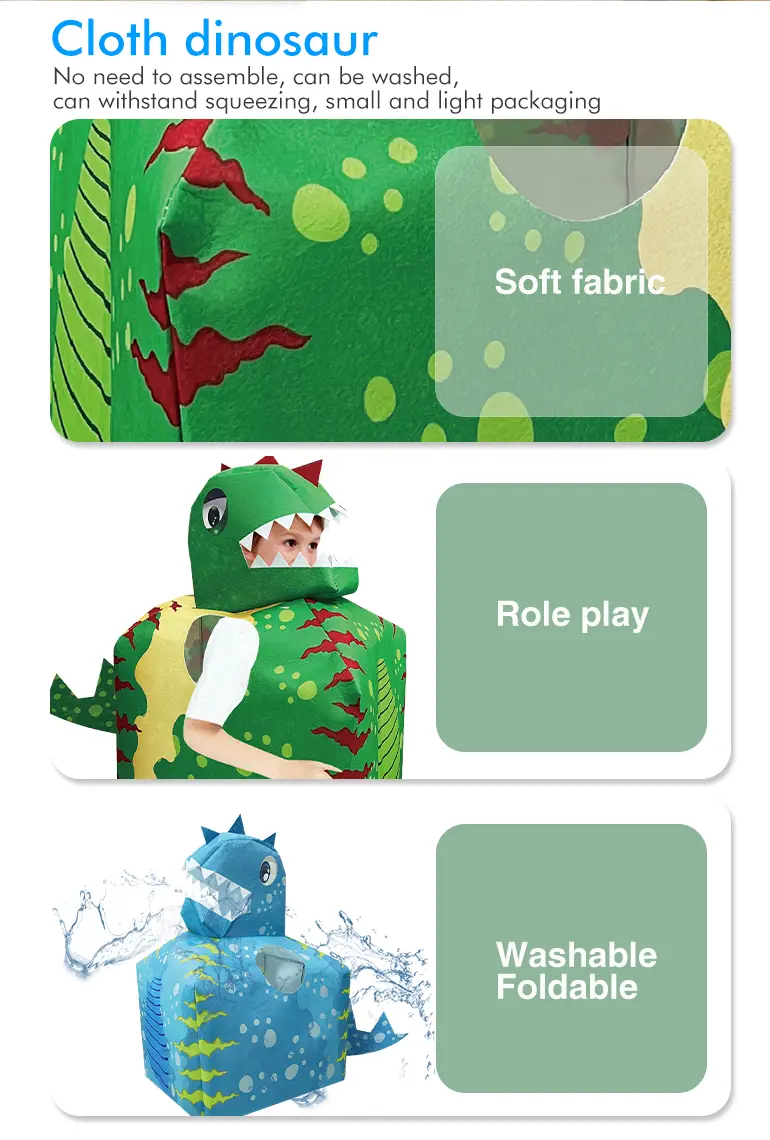 Dinosaur Tent Cosplay Toy, Cloth Art Target Throwing (TB-2331460) — illustrated product details, panel 2