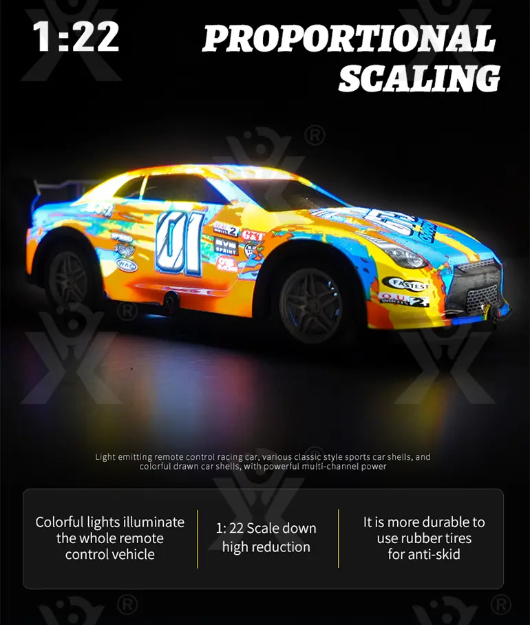 Luminous RC Car Toy, Racing RC Car (TB-4003093) — illustrated product details, panel 2