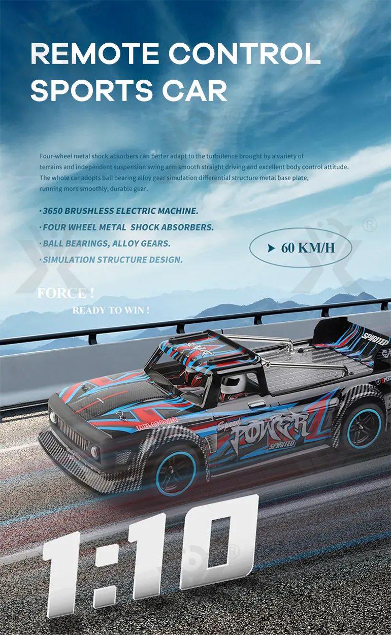 3650 Brushless RC Sports Car Toy, 4WD, 60KM/H (TB-2921162) — illustrated product details, panel 1