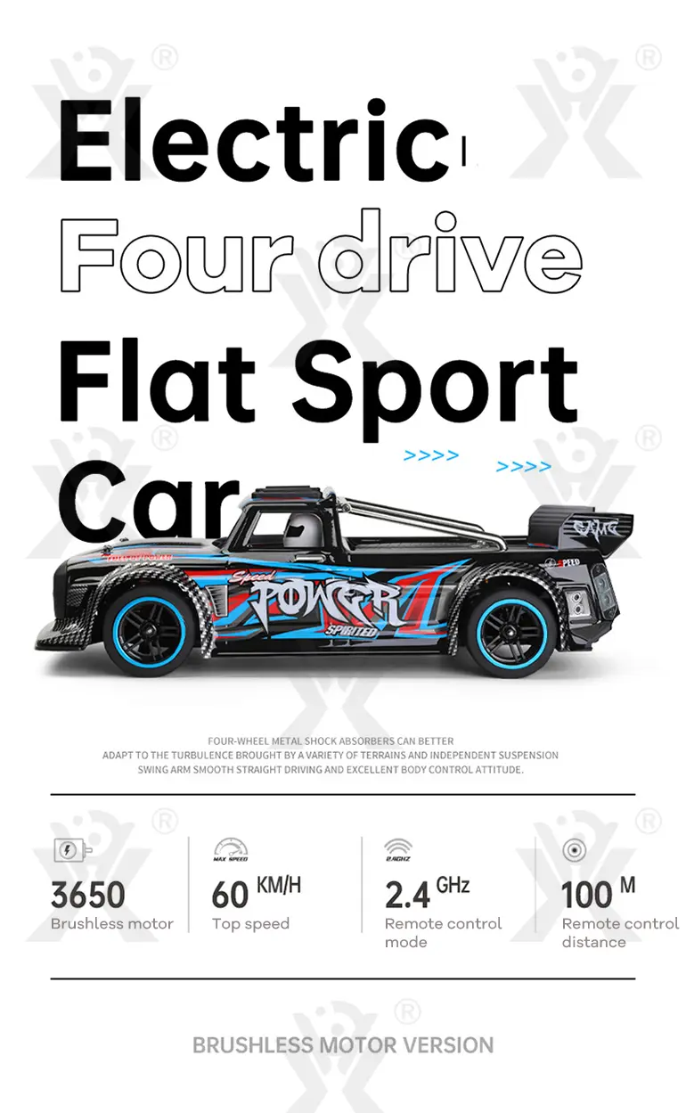 3650 Brushless RC Sports Car Toy, 4WD, 60KM/H (TB-2921162) — illustrated product details, panel 2