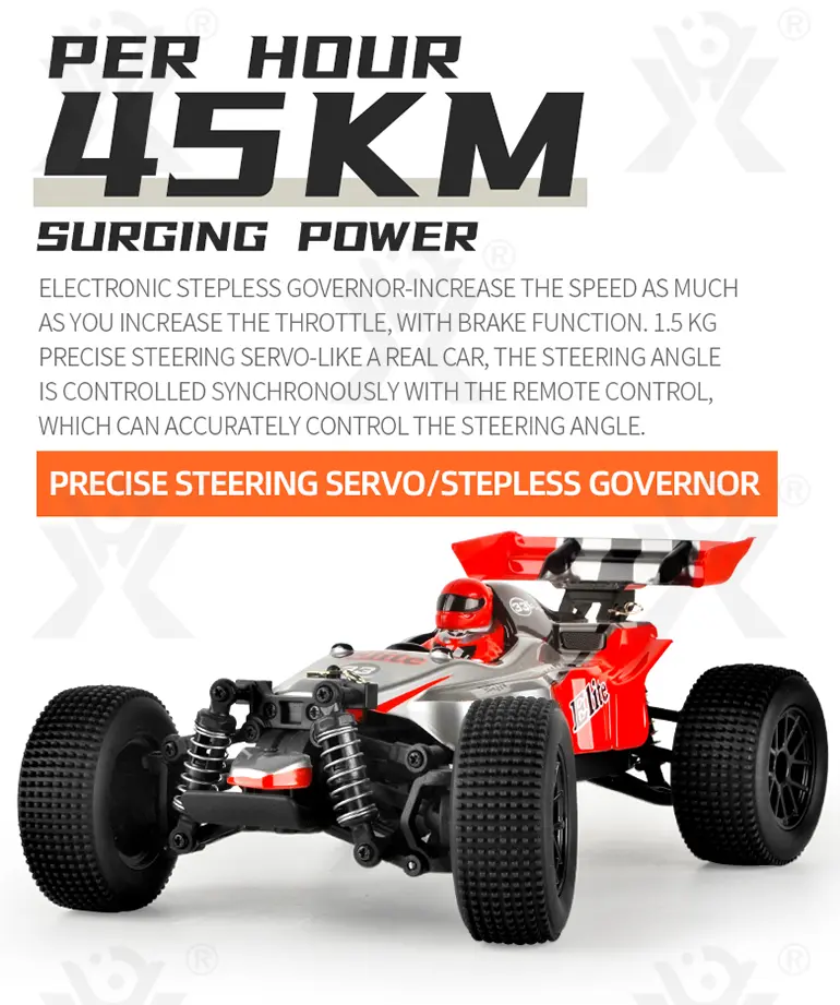 Off-Road Racing Car Toy With Servo Steering, 1:18 Scale, 4WD (TB-2211830) — illustrated product details, panel 2