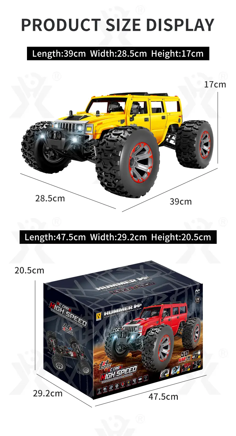 1:10 Scale RC Monster Truck (TB-4024313) — illustrated product details, panel 10