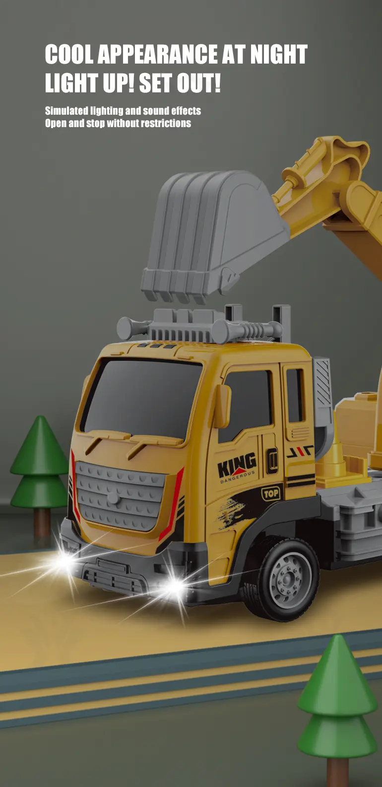 RC Engineering Excavator Toy With Multi-Joint Arm Control (TB-4259262) — illustrated product details, panel 5