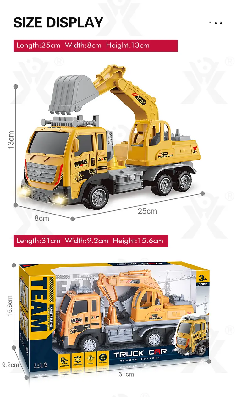 RC Engineering Excavator Toy With Multi-Joint Arm Control (TB-4259262) — illustrated product details, panel 7