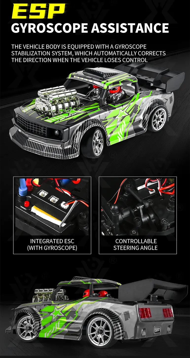 1:16 Scale RC Drift Car With Gyro Stabilized (TB-4024314) — illustrated product details, panel 3