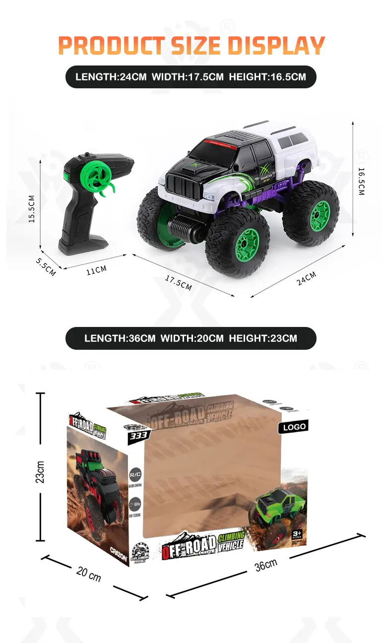 1: 16 2.4GHz Large Wheel RC Off-Road Toy (TB-4219100) — illustrated product details, panel 8