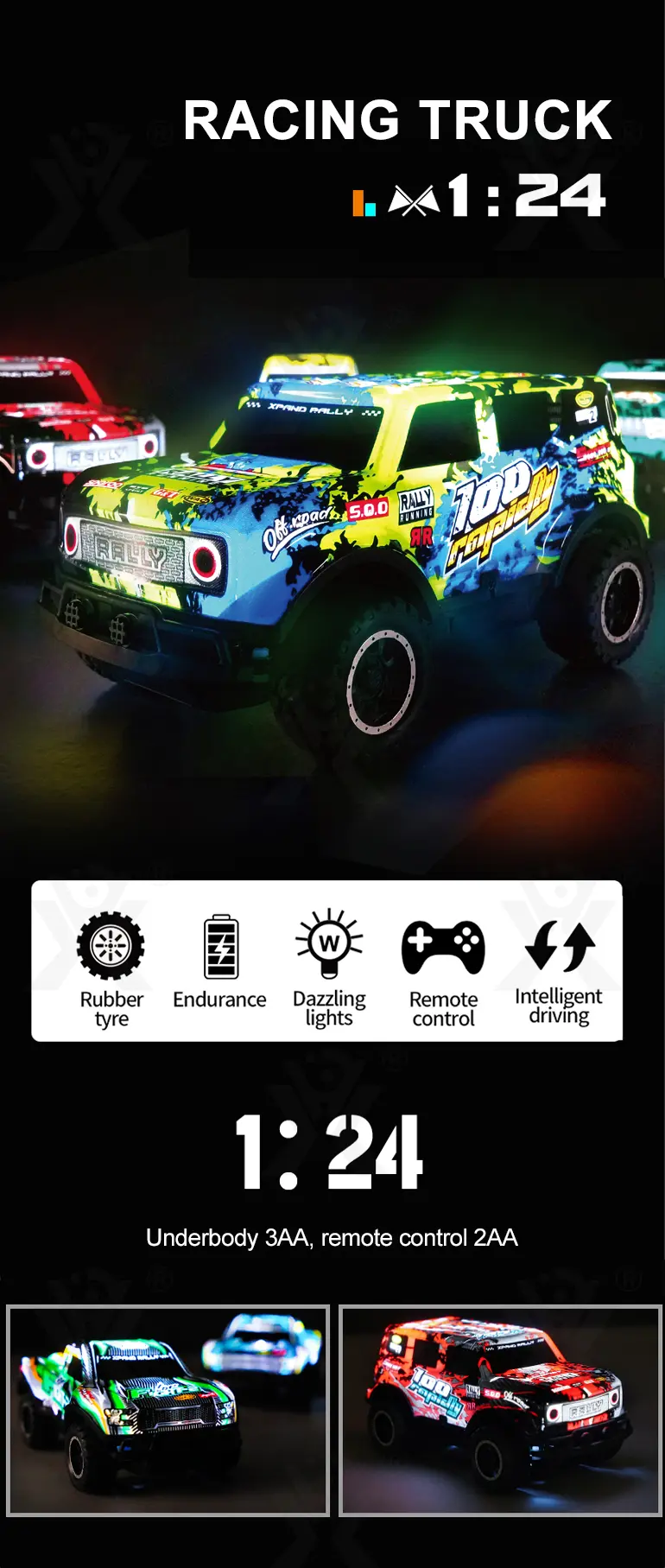 RC Off-Road SUV Racing Car Toy (TB-3976037) — illustrated product details, panel 1