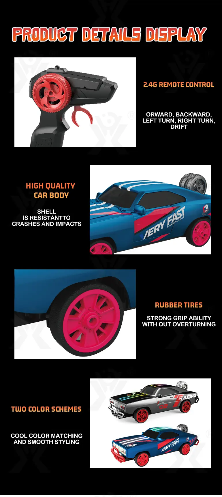 1: 16 RC Drift Car Toy (TB-4286746) — illustrated product details, panel 5