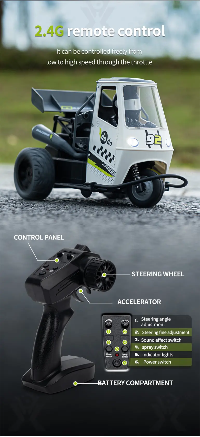 1:16 3-Wheel RC Cars (TB-4119775) — illustrated product details, panel 6