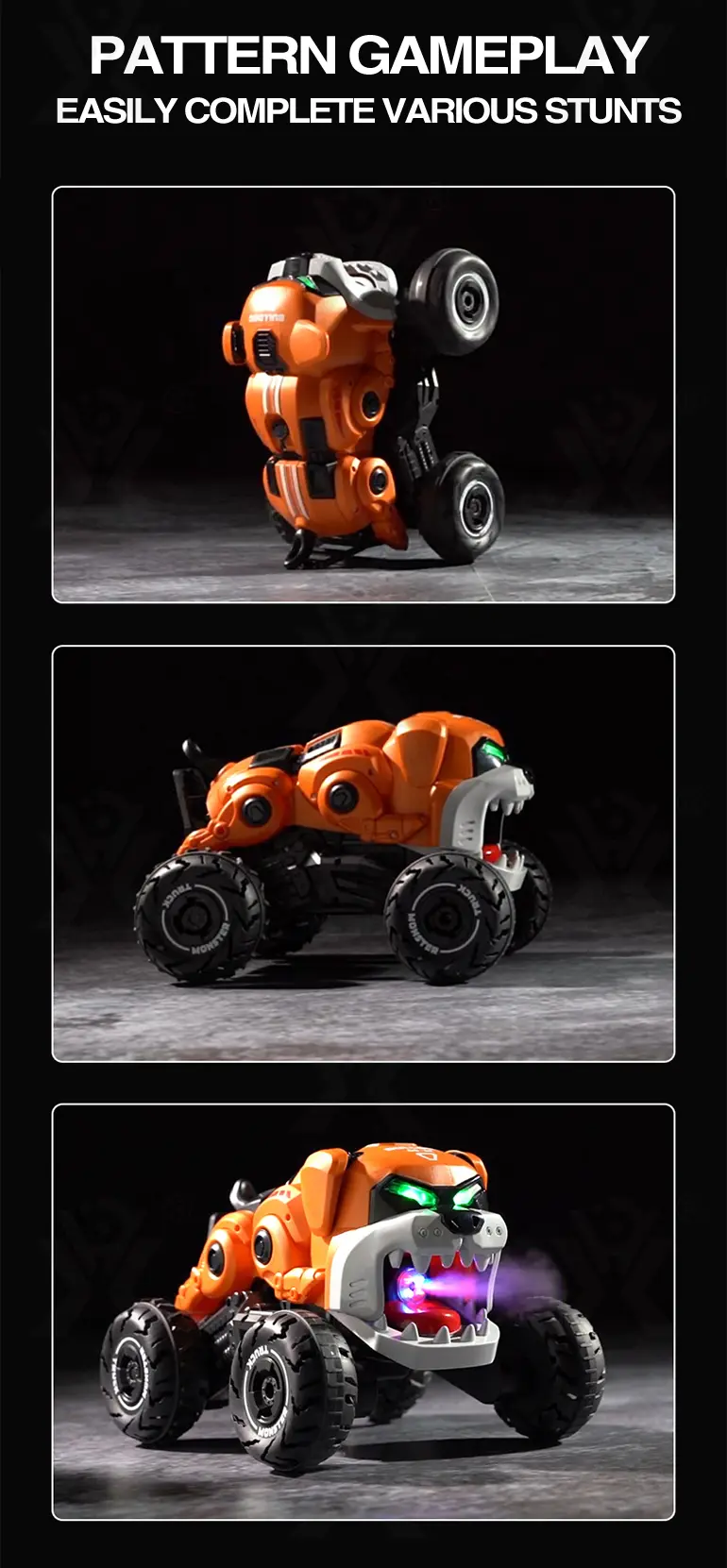 RC Stunt Car Toy With Fierce Dog Shape (TB-4215624) — illustrated product details, panel 3