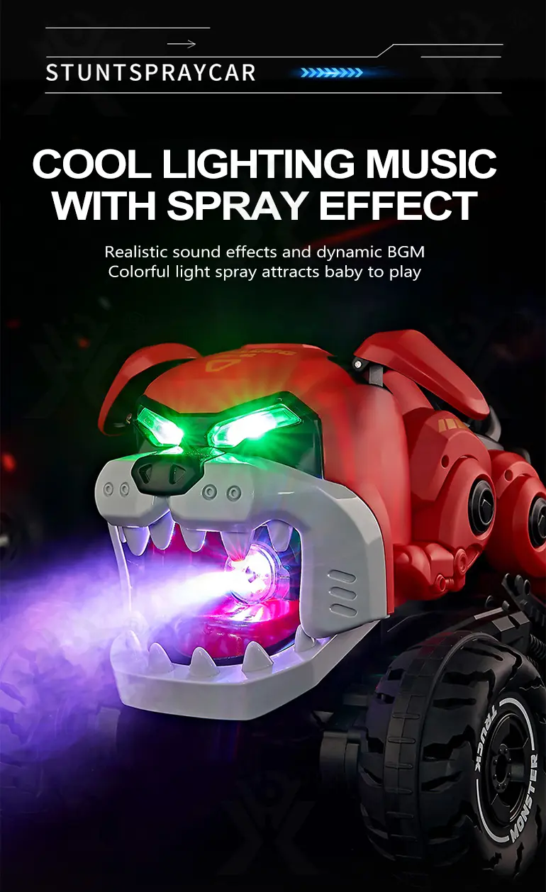 RC Stunt Car Toy With Fierce Dog Shape (TB-4215624) — illustrated product details, panel 4