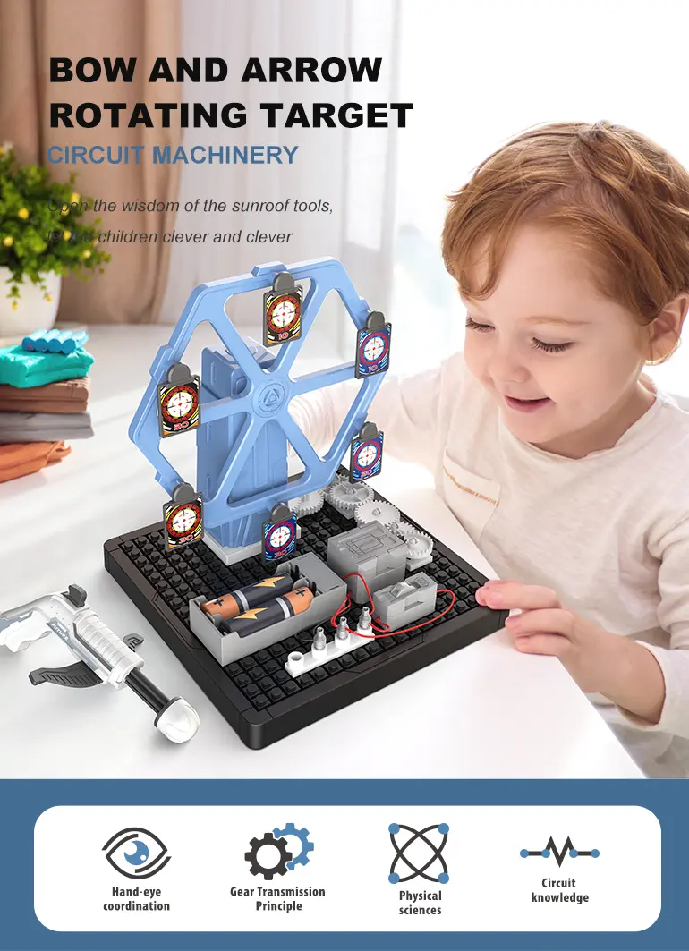 Rotating Bow and Arrow Set Toy (TB-2276538) — illustrated product details, panel 1