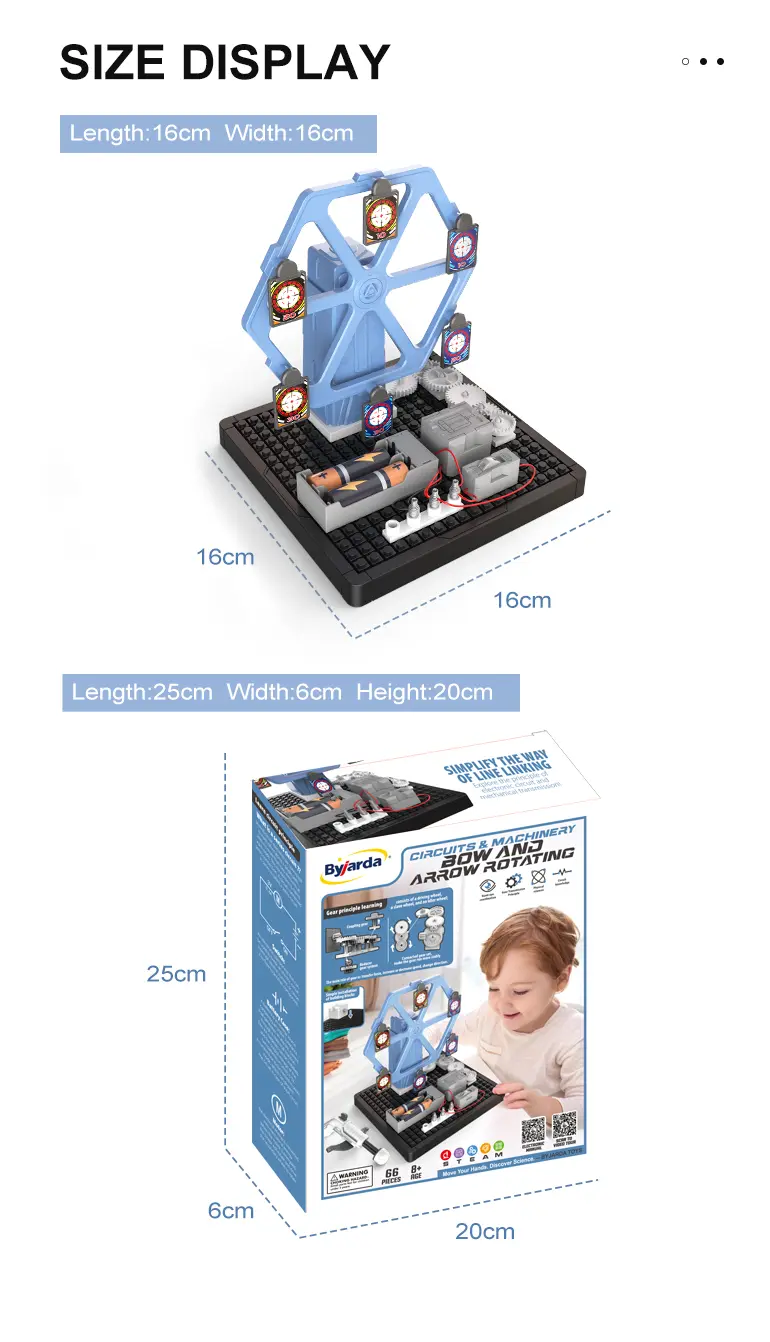 Rotating Bow and Arrow Set Toy (TB-2276538) — illustrated product details, panel 7