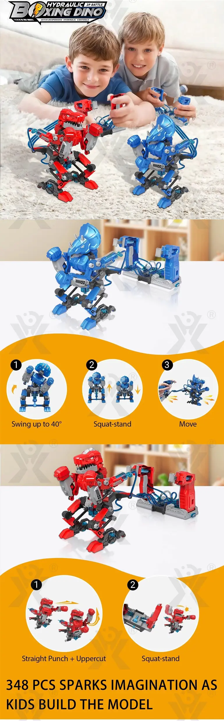 DIY Hydraulic Boxing Robot Toy (TB-4533785) — illustrated product details, panel 2