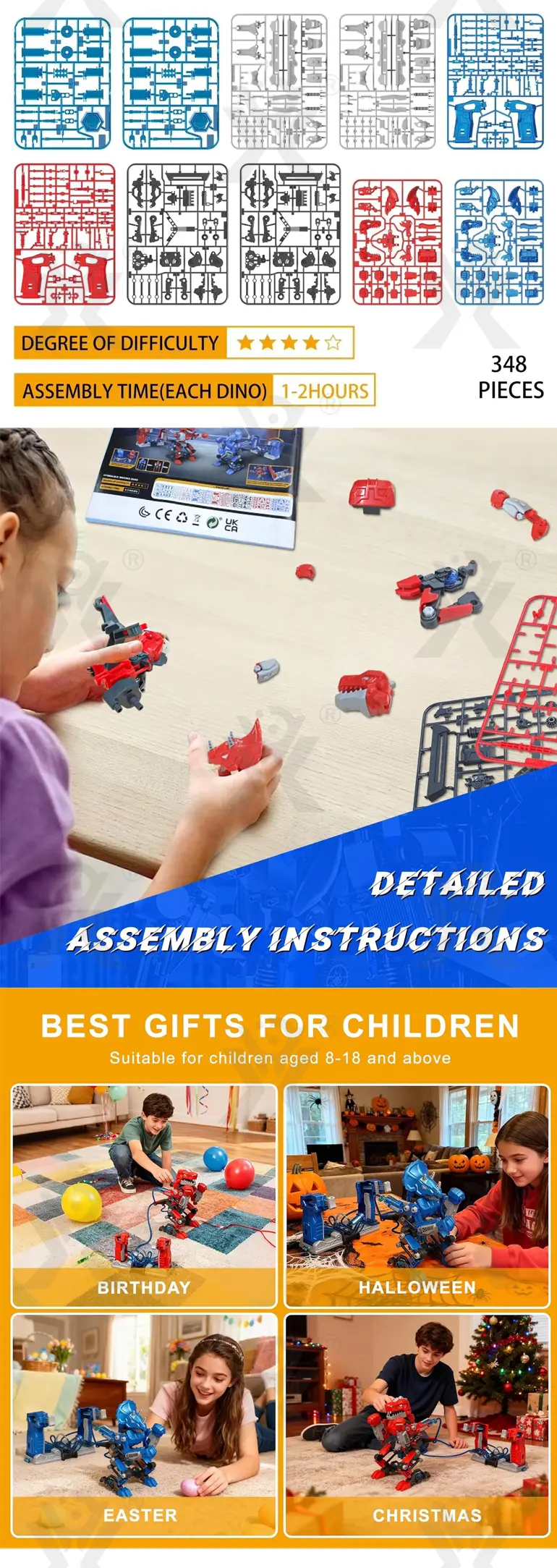 DIY Hydraulic Boxing Robot Toy (TB-4533785) — illustrated product details, panel 3