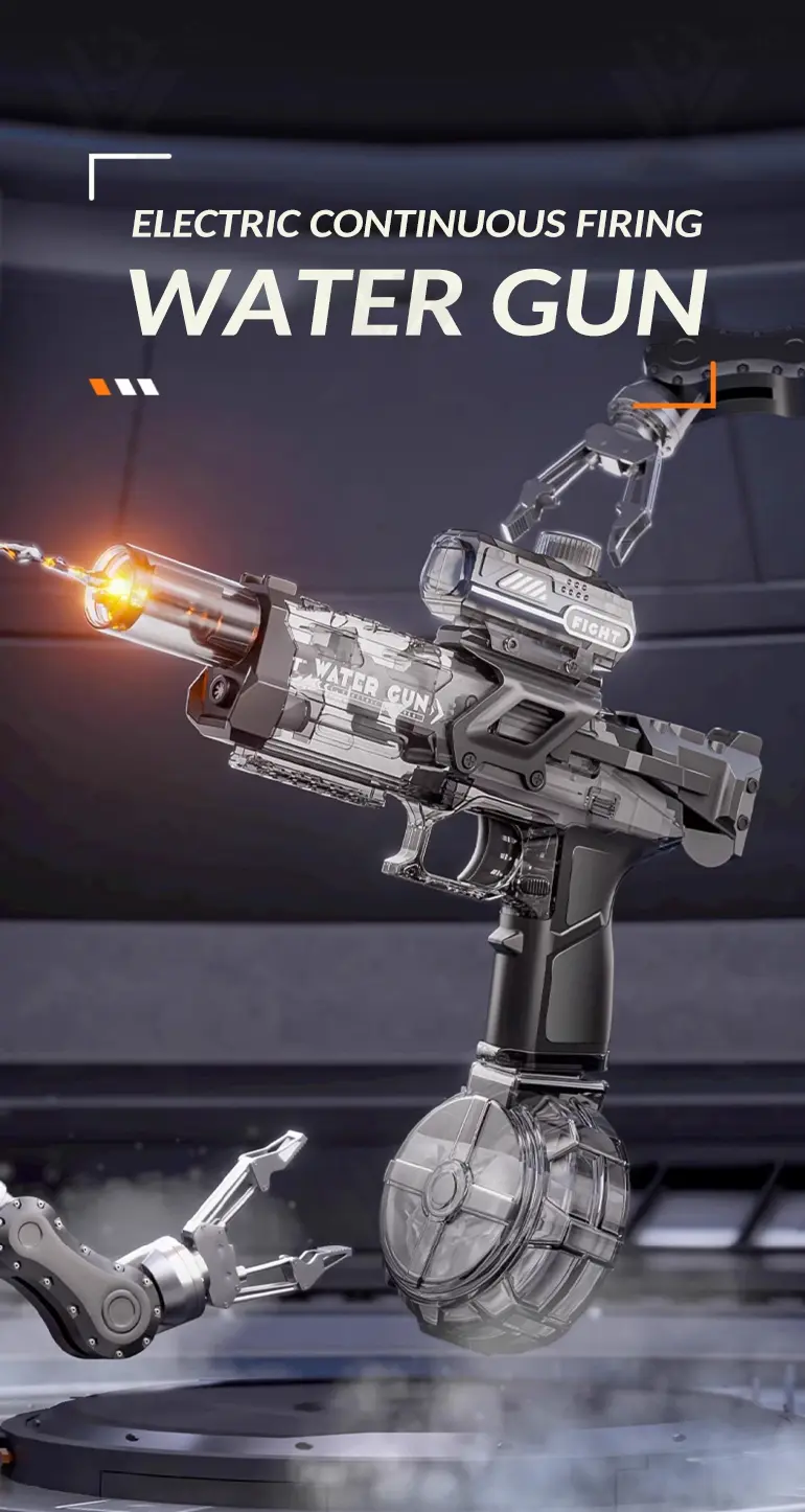 Electric Water Gun Toy (TB-4916752) — illustrated product details, panel 1