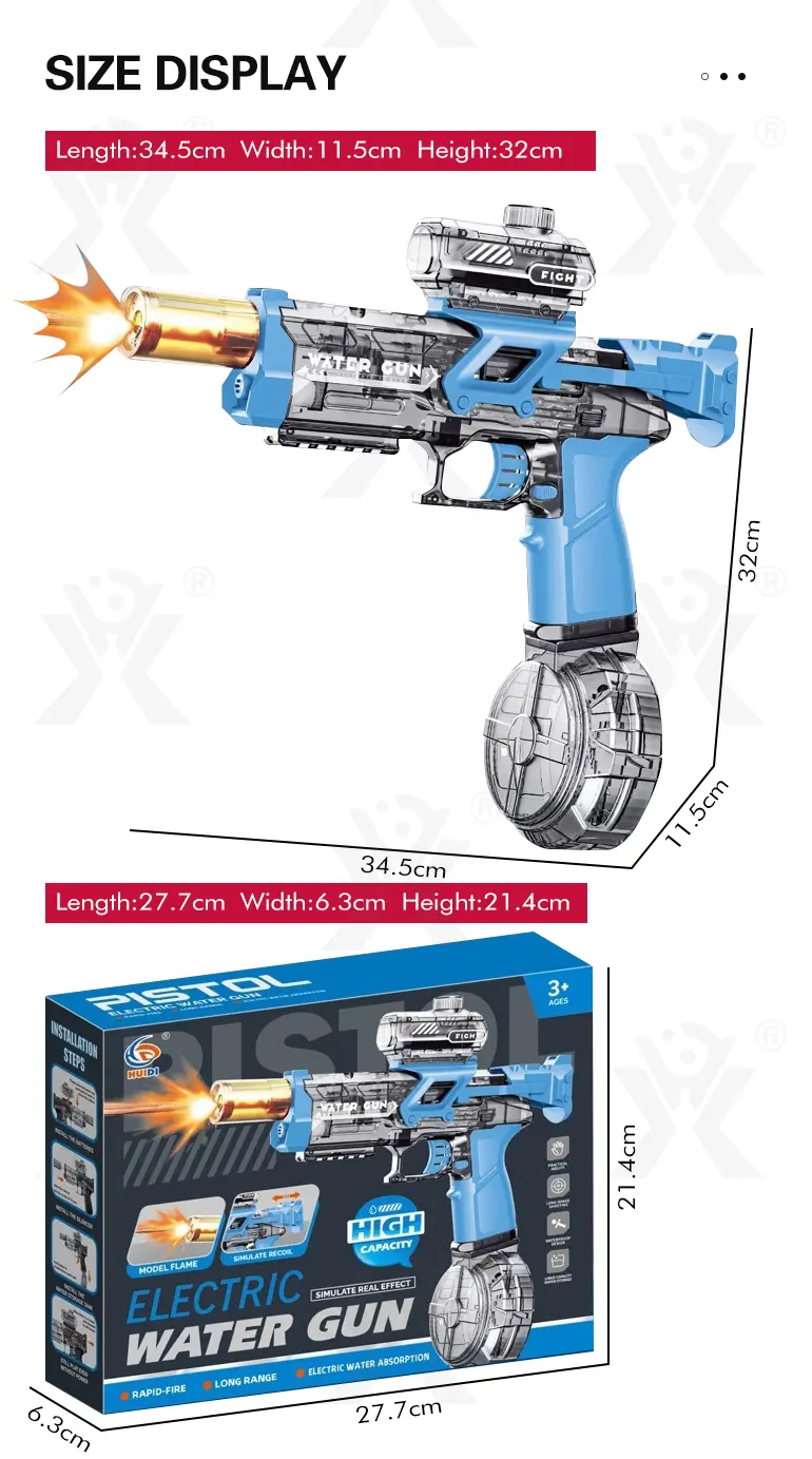 Electric Water Gun Toy (TB-4916752) — illustrated product details, panel 10