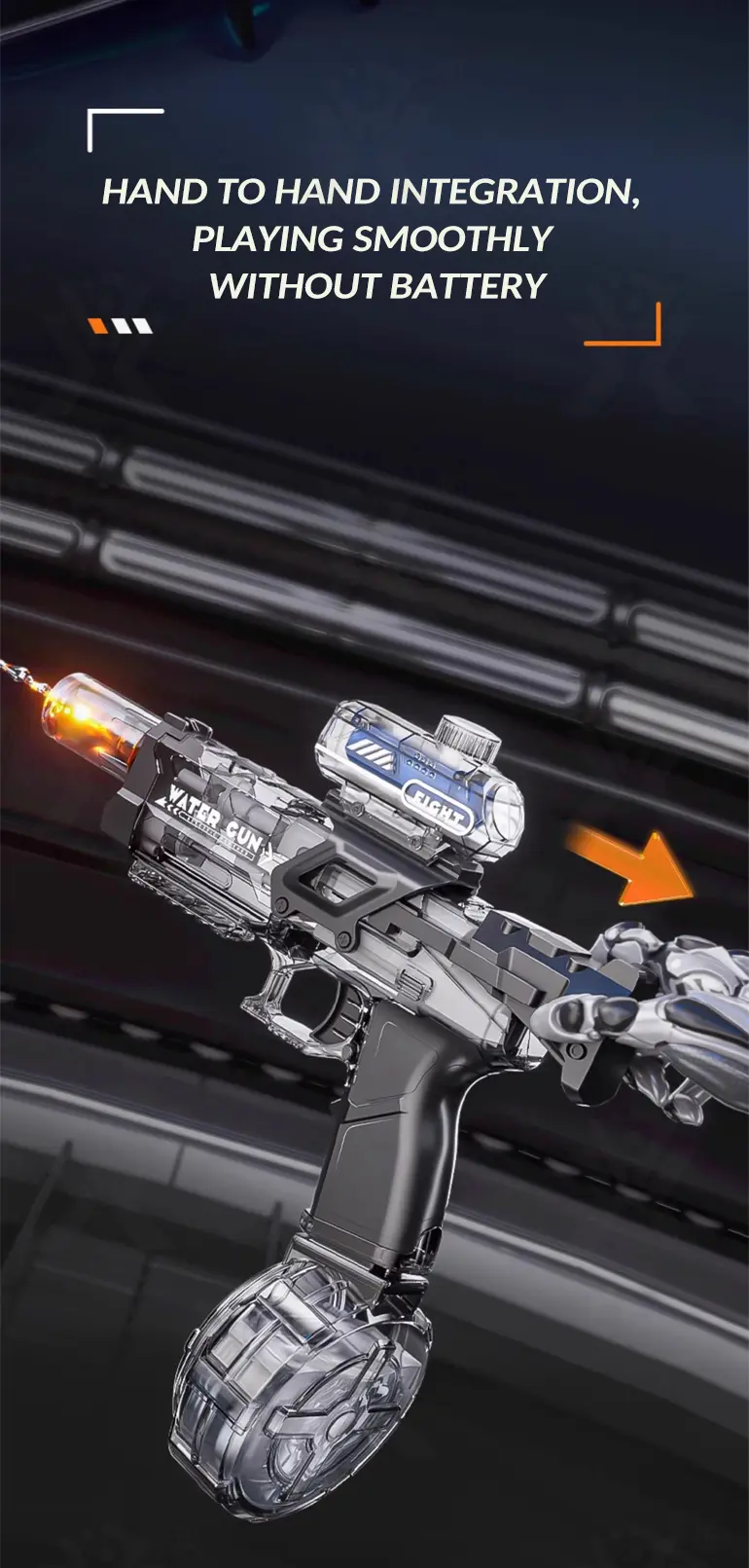 Electric Water Gun Toy (TB-4916752) — illustrated product details, panel 6