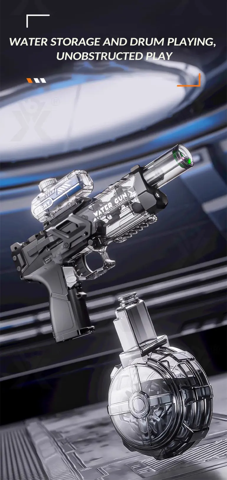 Electric Water Gun Toy (TB-4916752) — illustrated product details, panel 8