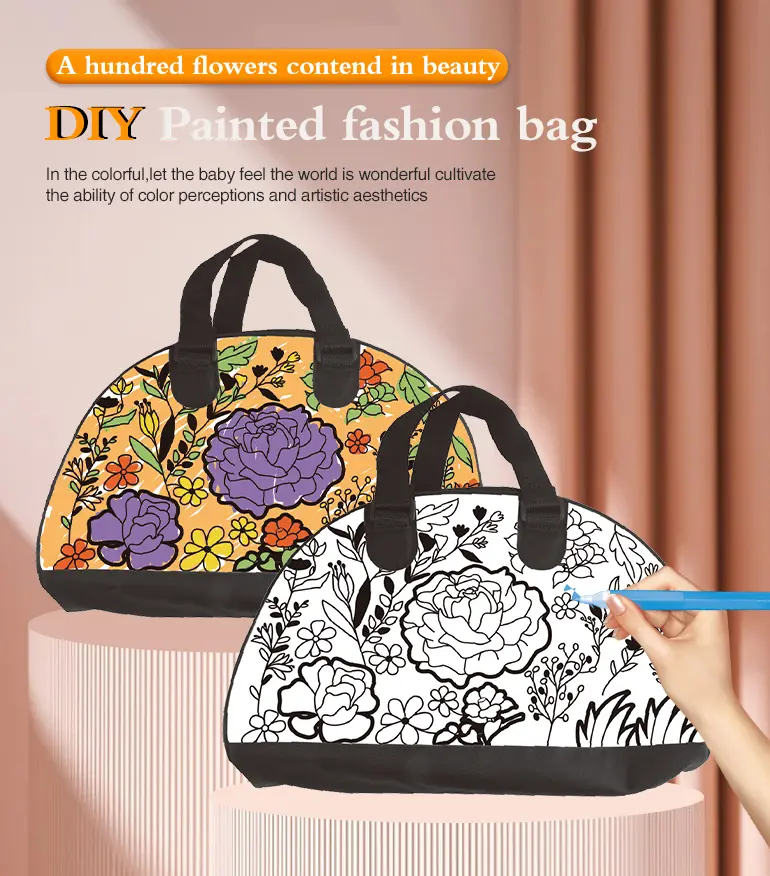 DIY Graffiti Coloring Handbag (TB-2169593) — illustrated product details, panel 1