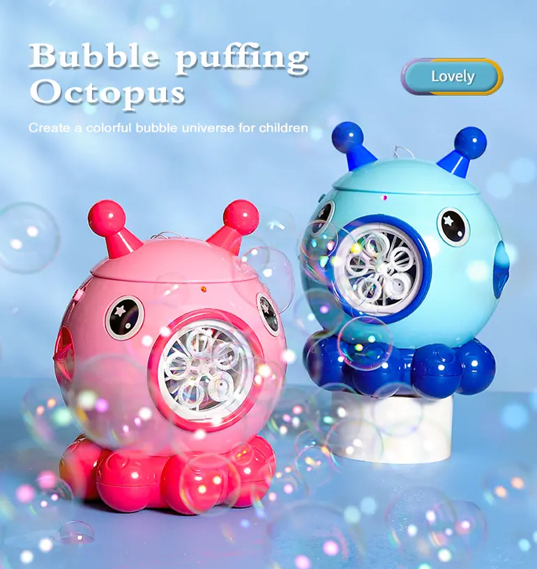 Octopus Bubble Blower Toy (TB-2247372) — illustrated product details, panel 1