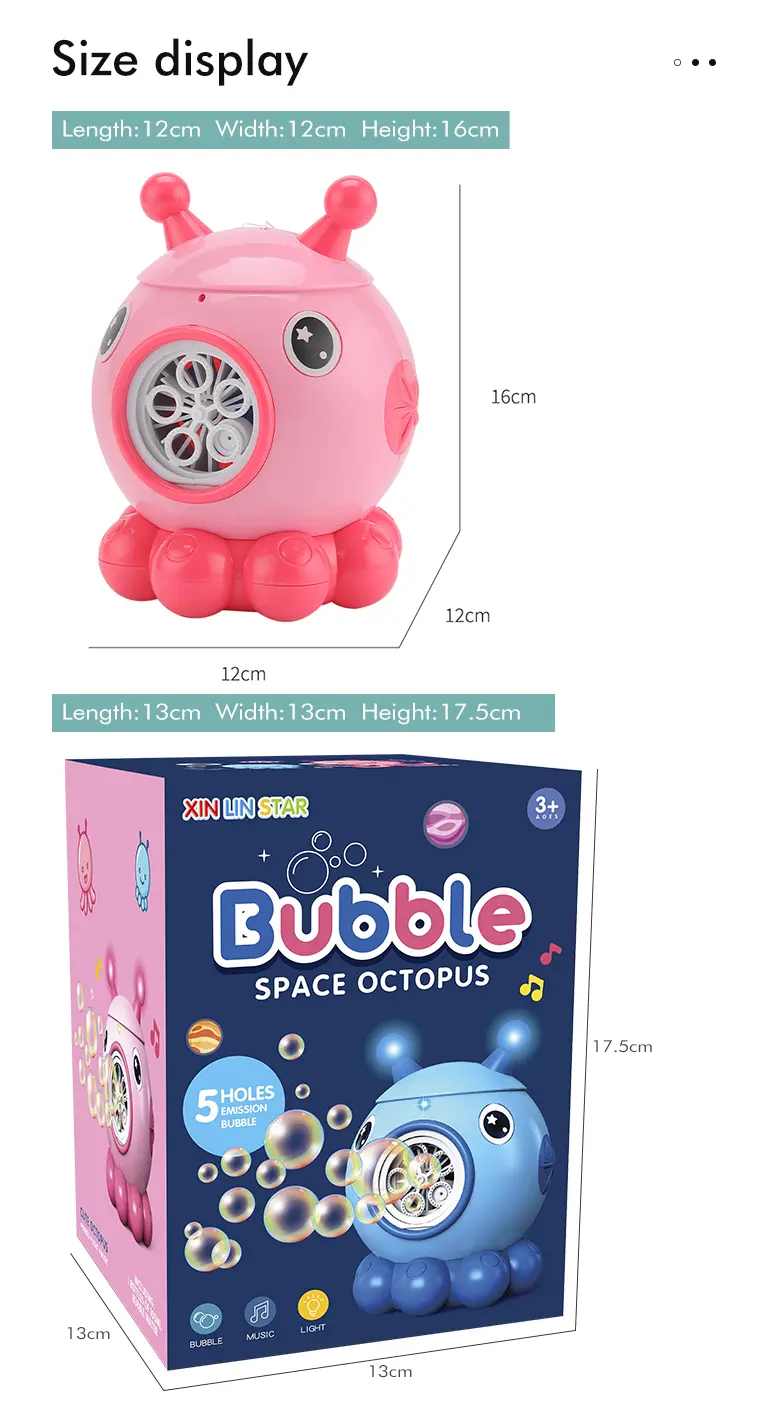 Octopus Bubble Blower Toy (TB-2247372) — illustrated product details, panel 6