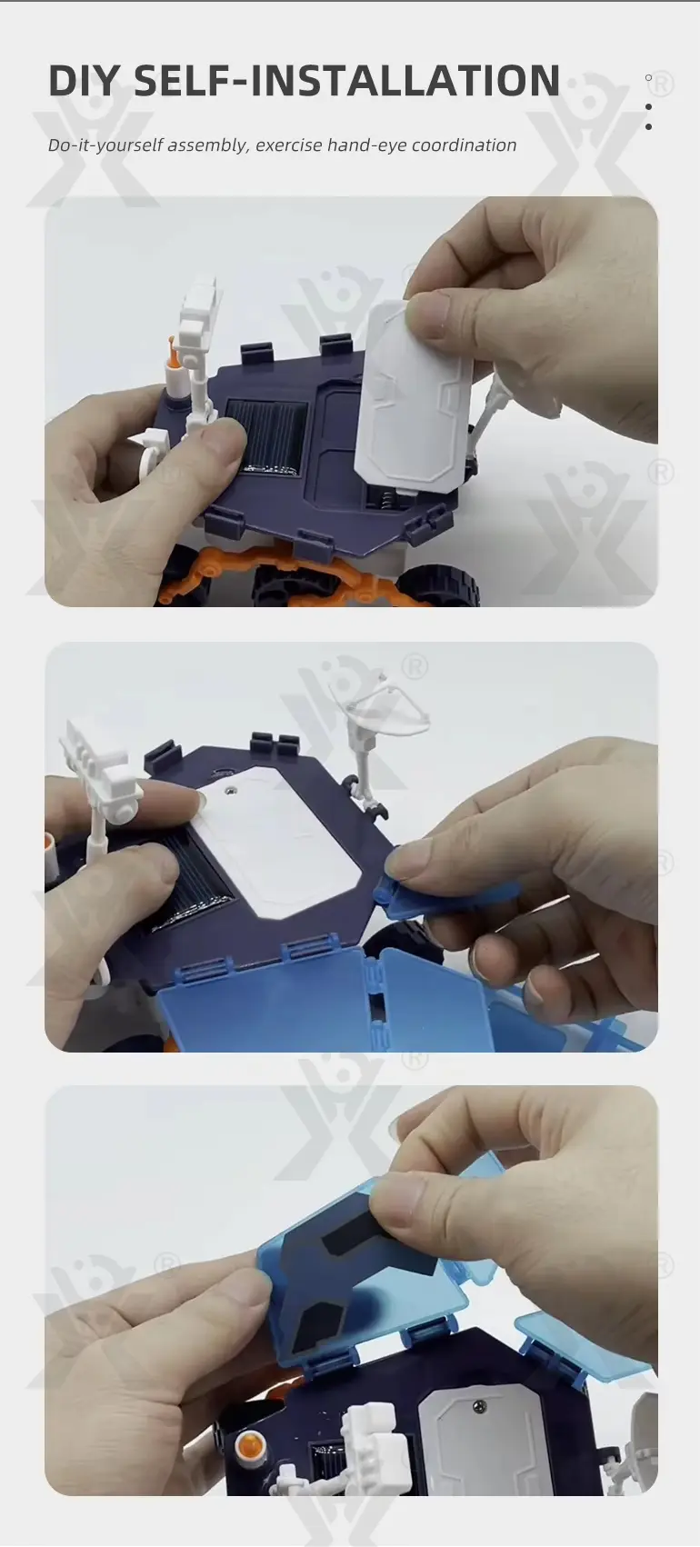 Solar-Powered, Battery-Powered Mars Rover Toys (TB-4313129) — illustrated product details, panel 4