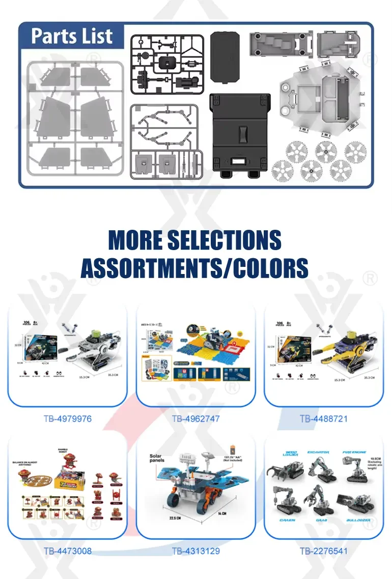 Solar-Powered, Battery-Powered Mars Rover Toys (TB-4313129) — illustrated product details, panel 5