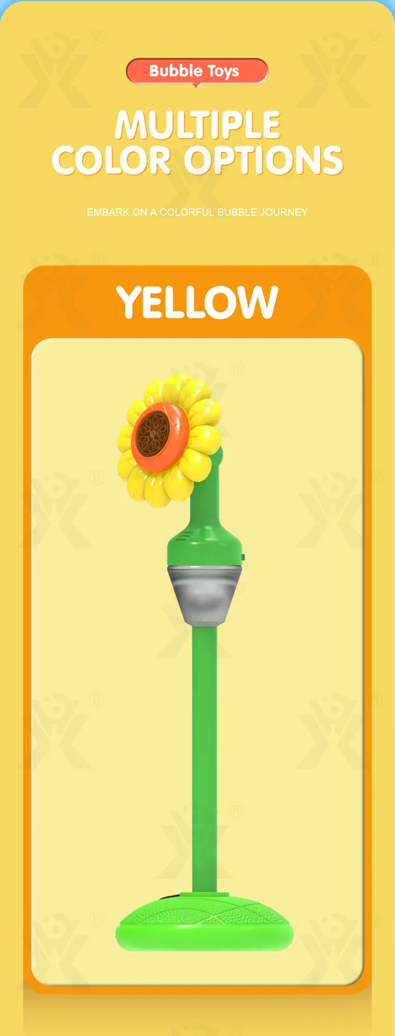 Sunflower Bubble Machine Toy (TB-5067151) — illustrated product details, panel 7