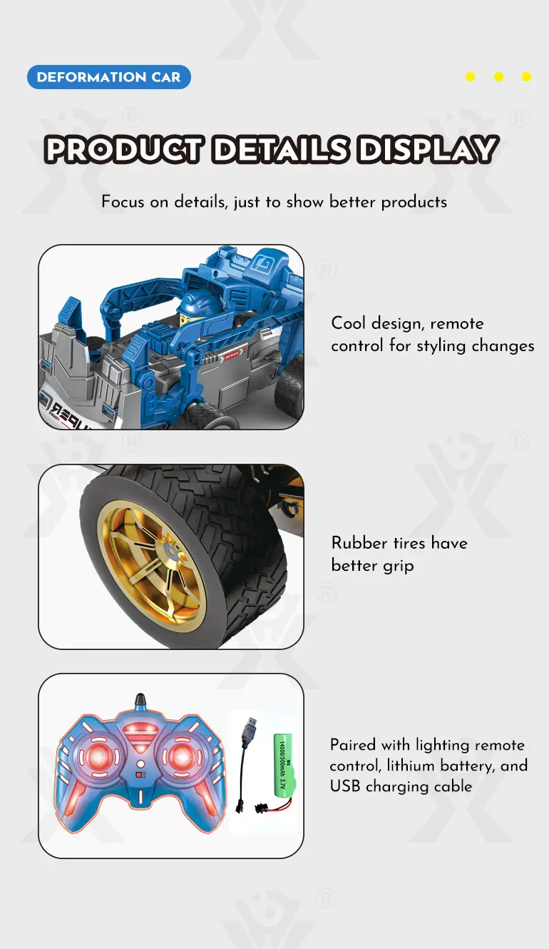 RC Deformation Car Toy, Racing and Engineering (TB-4077413) — illustrated product details, panel 5