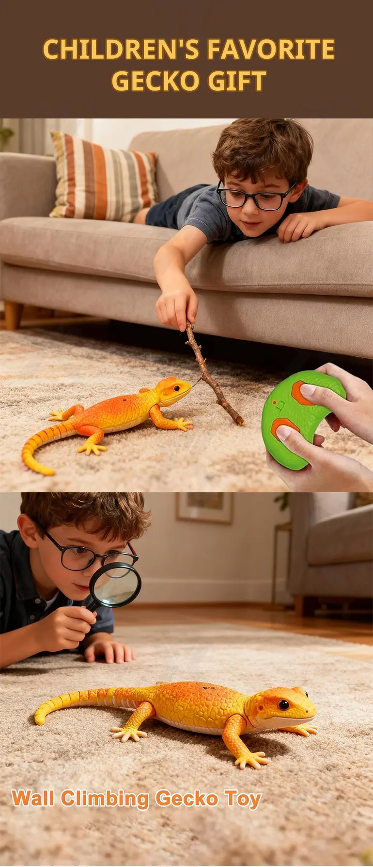 Wall Climbing RC Gecko Toy (TB-5097067) — illustrated product details, panel 3