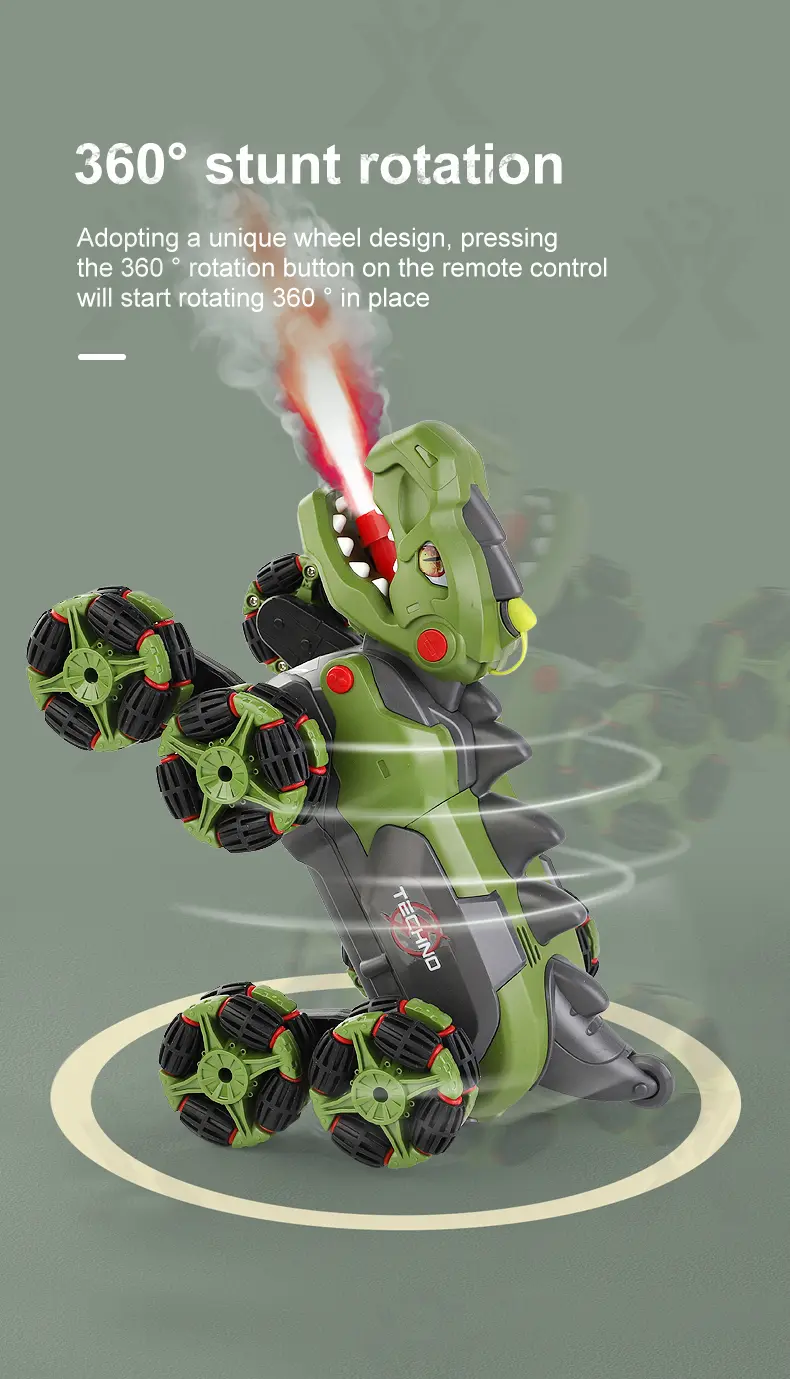 Stunt Dinosaur Car, Transformable Dinosaur Car (TB-4427608) — illustrated product details, panel 5