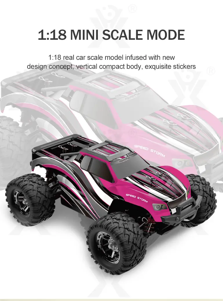 1/18 RC Monster Truck Toy, Shock Absorption System (TB-3942075) — illustrated product details, panel 2