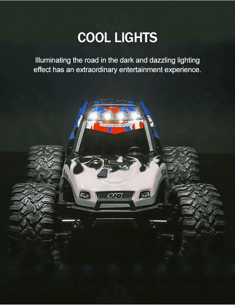 1/18 RC Monster Truck Toy, Shock Absorption System (TB-3942075) — illustrated product details, panel 4