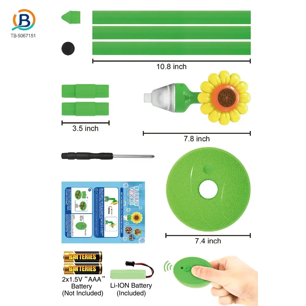 Sunflower Bubble Machine Toy (TB-5067151) — product photograph 7