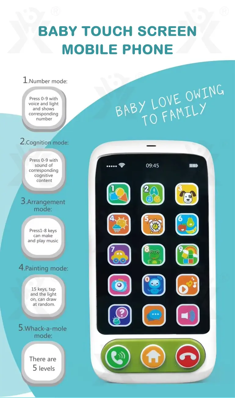 Baby Cell Phone Toy (TB-2923796) — illustrated product details, panel 1