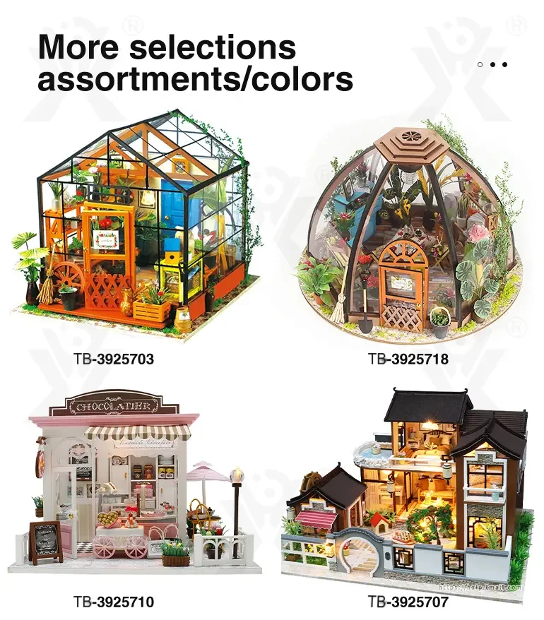 DIY Miniature Set, Flower House Miniature (TB-3925703) — illustrated product details, panel 10