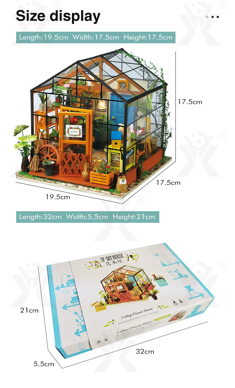 DIY Miniature Set, Flower House Miniature (TB-3925703) — illustrated product details, panel 11
