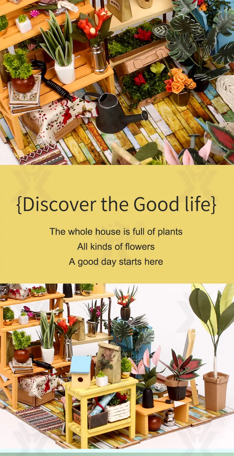 DIY Miniature Set, Flower House Miniature (TB-3925703) — illustrated product details, panel 2