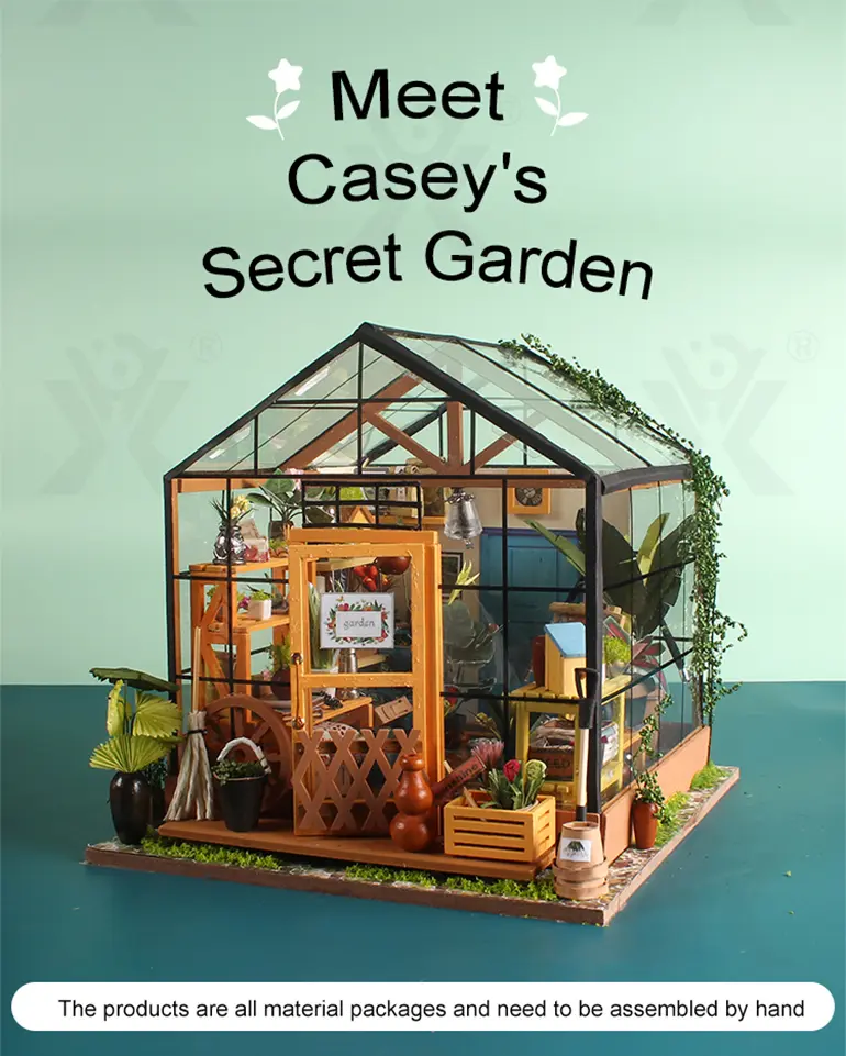DIY Miniature Set, Flower House Miniature (TB-3925703) — illustrated product details, panel 3