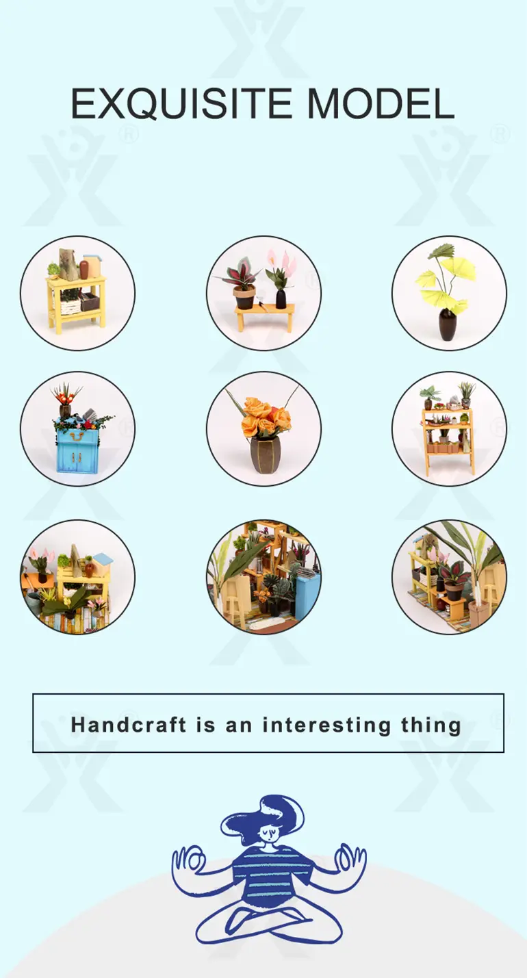 DIY Miniature Set, Flower House Miniature (TB-3925703) — illustrated product details, panel 5